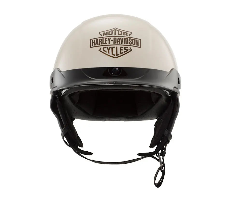 Busby Ultra-Light Sun Shield J03 1/2 Helmet - White Sand Pearl Gloss Harley Davidson