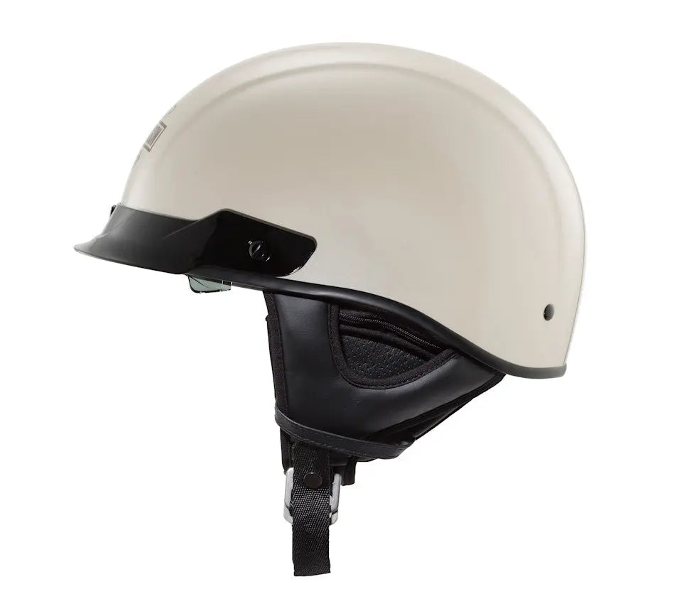 Busby Ultra-Light Sun Shield J03 1/2 Helmet - White Sand Pearl Gloss Harley Davidson
