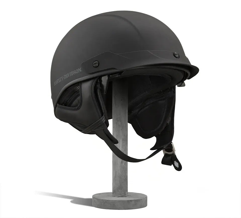 Lucid Ultra-Light Sun Shield J03 1/2 Helmet - Matte Black Harley Davidson