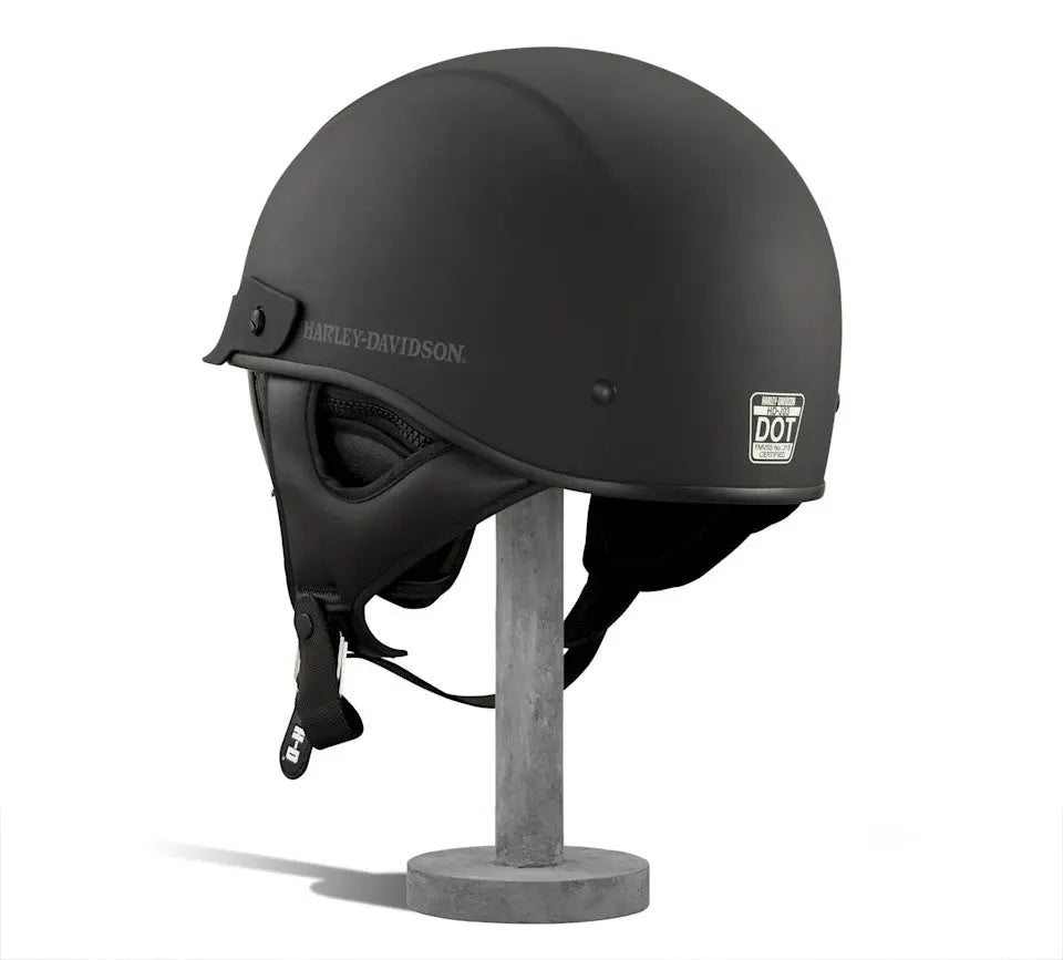Lucid Ultra-Light Sun Shield J03 1/2 Helmet - Matte Black Harley Davidson