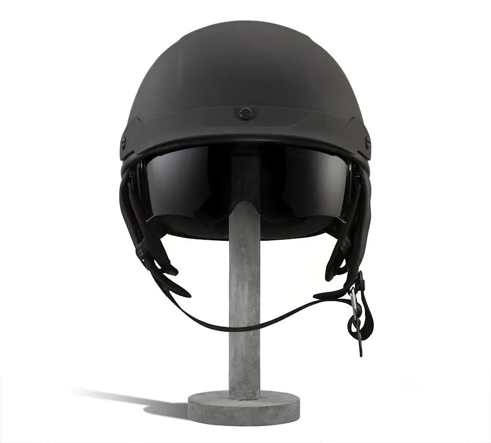 Lucid Ultra-Light Sun Shield J03 1/2 Helmet - Matte Black Harley Davidson