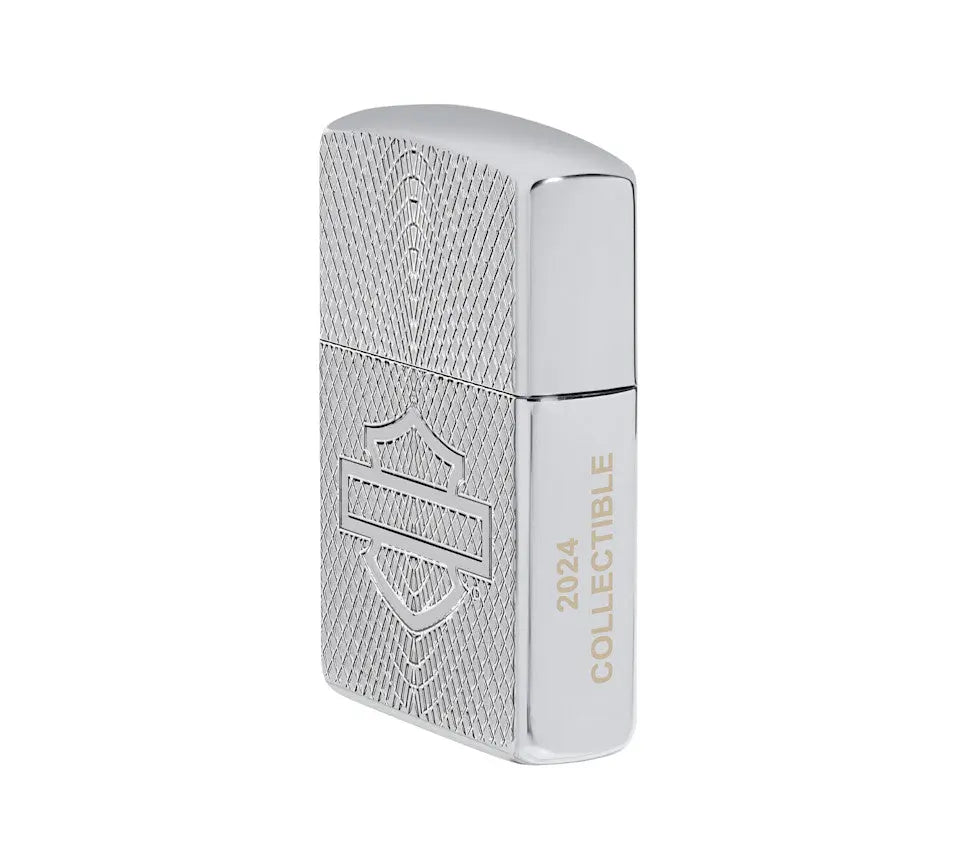 Harley-Davidson Armor High Polish Chrome Deep Carve Windproof Lighter Harley Davidson