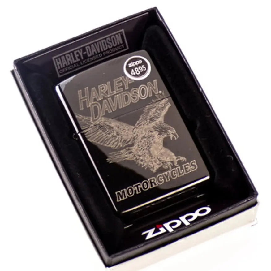Harley Davidson Eagle Laser-Engraved Zippo Lighter Harley Davidson