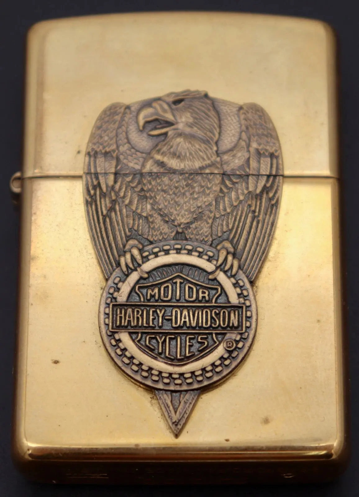 Vintage 1997 Zippo Harley-Davidson Barrett-Smythe 4 Brass Eagle Lighters Harley Davidson